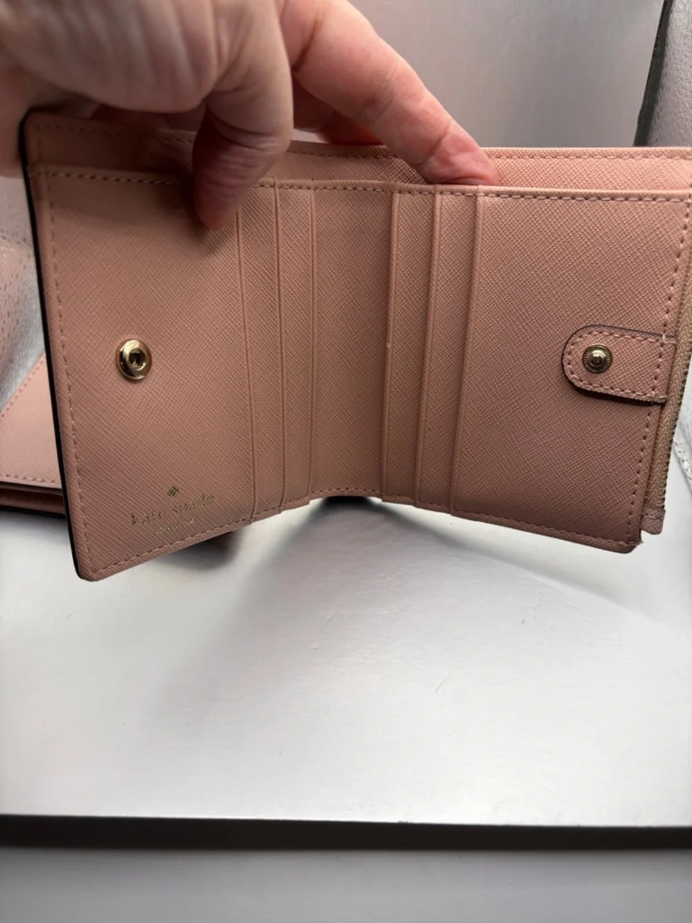 Kate Spade lot of two. Passport holder (new) and bifold wallet (like new) - Picture 9 of 11